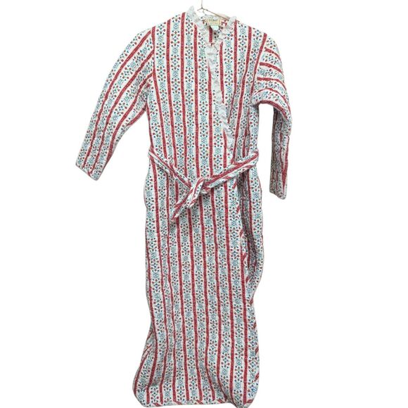 L.L. Bean Other - VTG LL Bean Lanz Cotton Flannel Robe Tyrolean Eyelet Granny Cottage USA MEDIUM